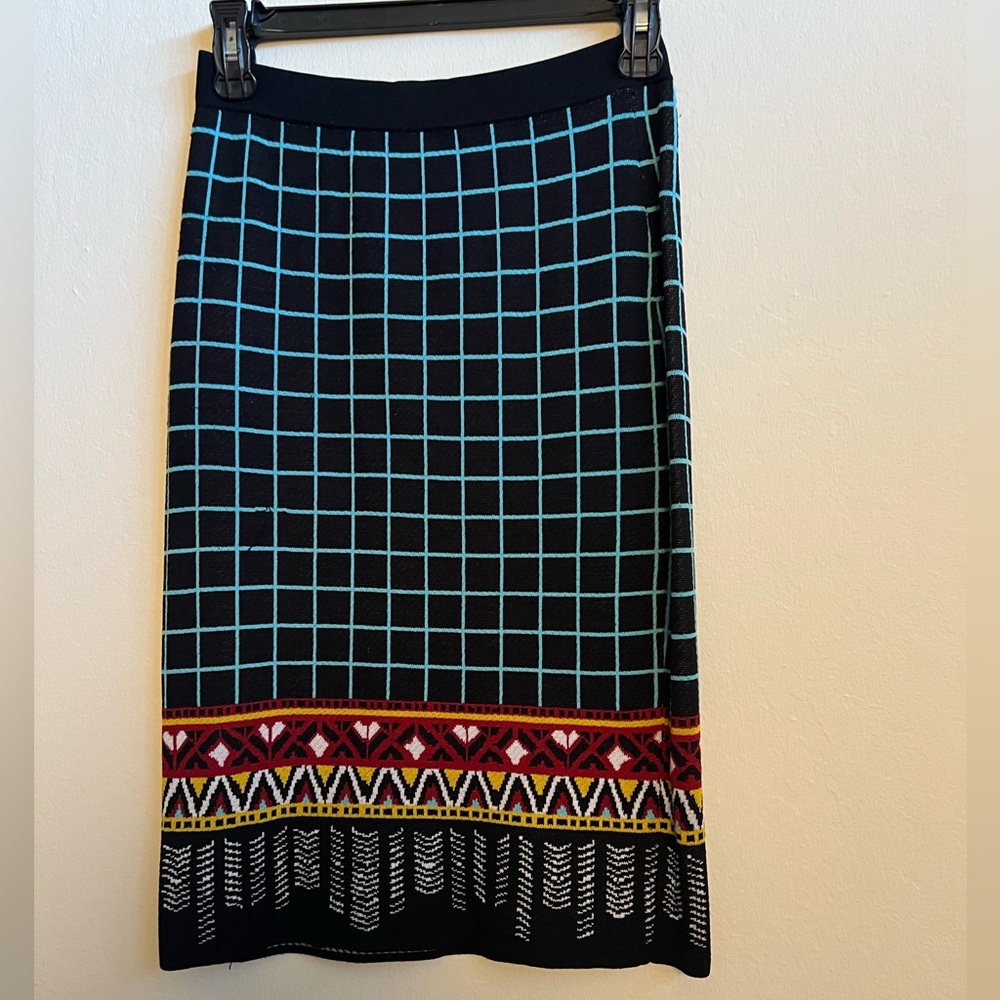 Jealous Tomato tribal knitted knee length skirt